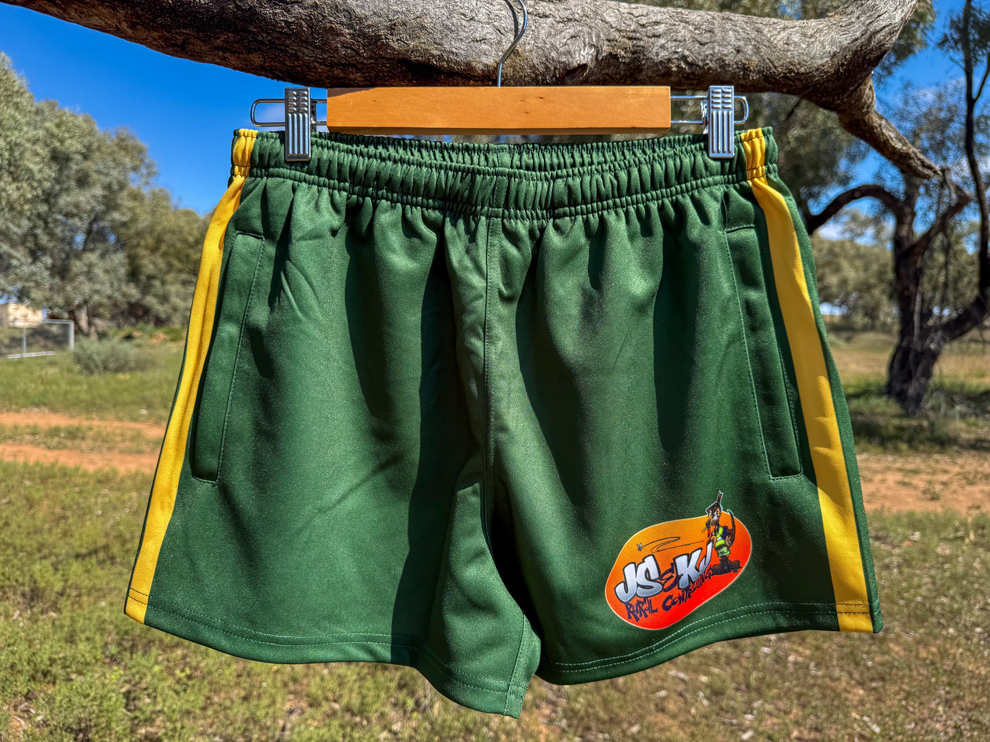 The Green and Gold Footy Shorts