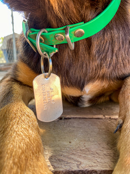 Personalised name tags with heavy duty key ring