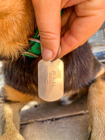 Personalised name tags with heavy duty key ring